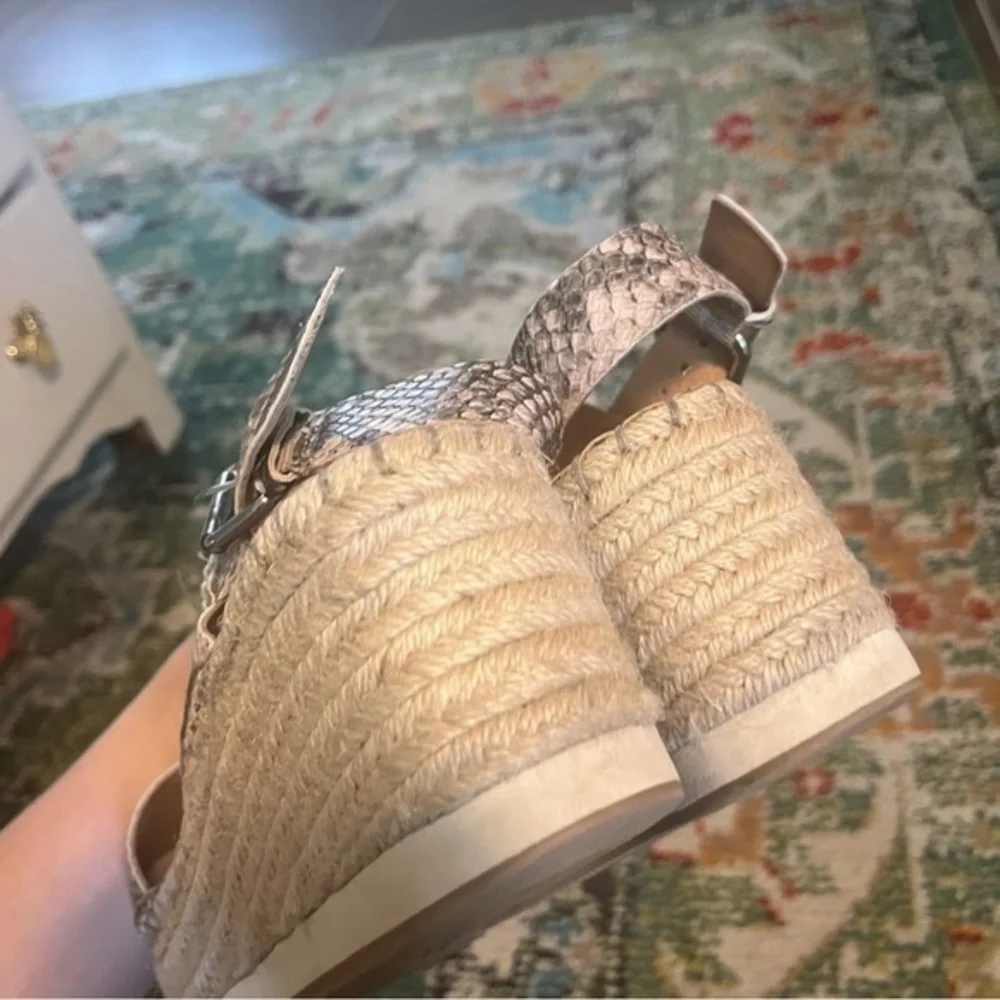 Dolce Vita Snake Print Espadrille Platform Sandals Size 8.5